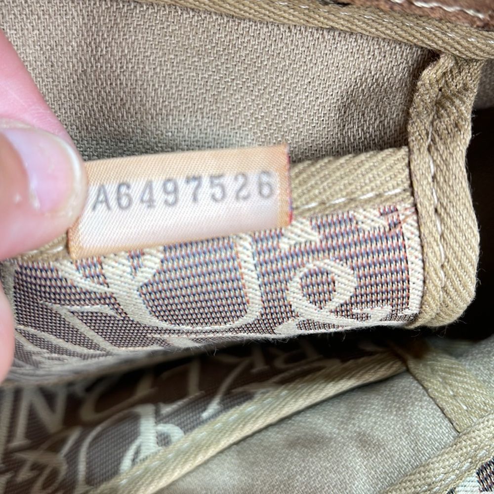 Dooney & Bourke Vintage Signature Tassel Tote Tan / Cream Canvas Leather… - Picture 14 of 15